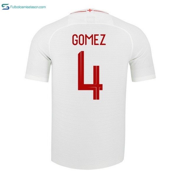 Camiseta Inglaterra 1ª Gomez 2018 Blanco